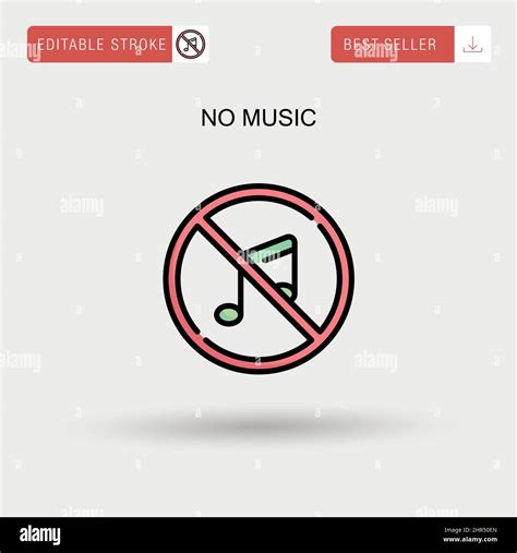 No Music Simple Vector Icon Stock Vector Image And Art Alamy