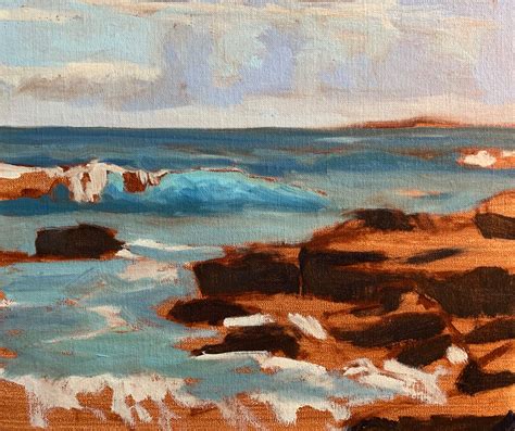 How To Paint A Rocky Shore Seascape — Samuel Earp Artist Rock Painting