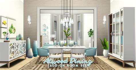 My Sims 4 Blog Atwood Dining Set Addon By Peacemaker Ic