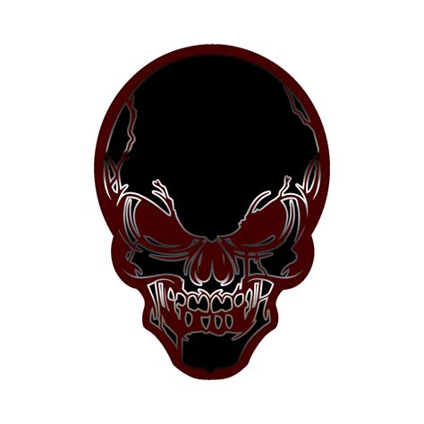 Burgundy Skull Hard Hat Helmet Sticker