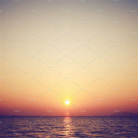 Sunrise Over The Sea High Quality Nature Stock Photos Creative Market