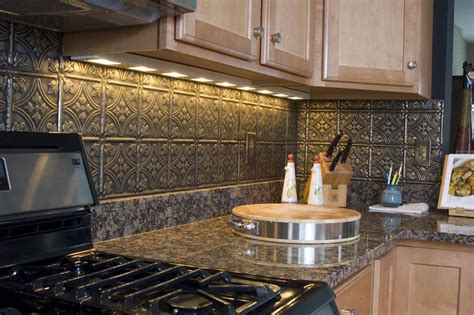 At american tin ceilings we offer an unparalleled selection of tin panels for ceilings, retail spaces, wainscoting, and kitchen renovations including tin backsplashes for residential and commercial applications. Tin Ceiling Tiles Backsplash Ideas | Black granite, Tin ...