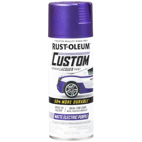 Rust Oleum Automotive 11 Oz Matte Electric Purple Custom Lacquer Spray