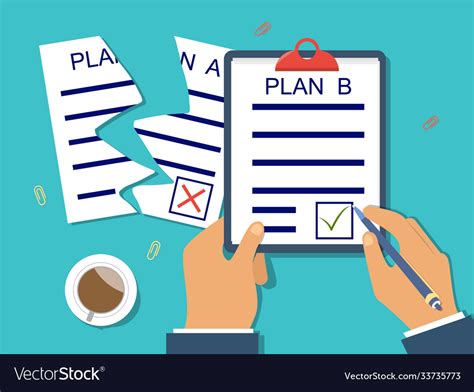 Concept A Backup Plan Royalty Free Vector Image