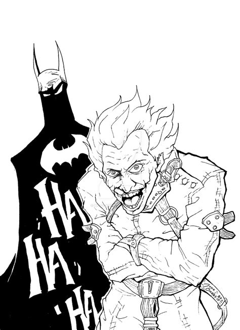 Batman And The Joker Inks By Big D Artiz On Deviantart