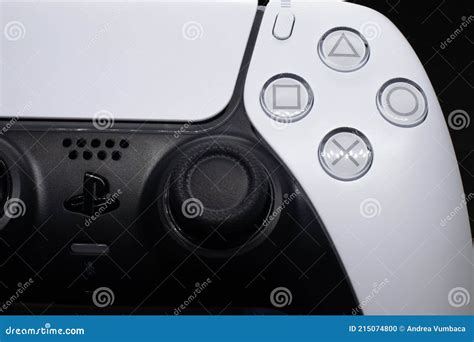 Ps5 Gamepad Close Up With Lights And Shadows Black And White