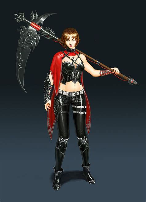 Artstation Woman Sickle Hyun Noh Fighter Girl Female Character