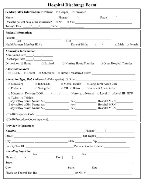 Discharge Summary Printable Emergency Room Hospital Discharge Papers Get Your Hands On Amazing