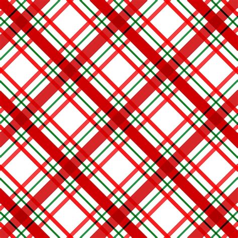 Free Vector Christmas Themed Plaid Pattern Background