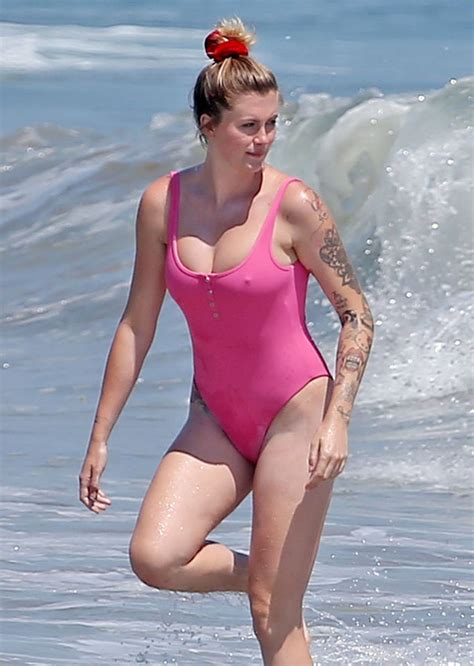 Ireland Baldwin In Pink Swimsuit At The Beach In Malibu 12 Gotceleb