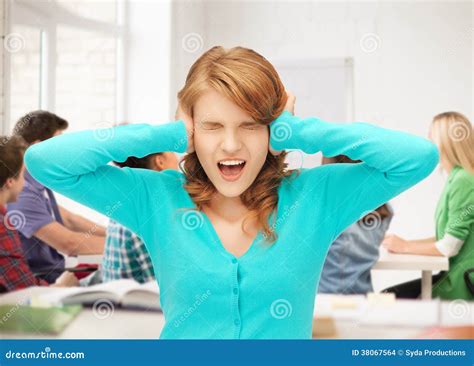 Student Screaming At School Stock Photo Image Of Exam Pain 38067564