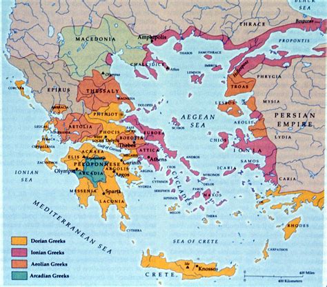 Mapa De Grecia Antigua Formación