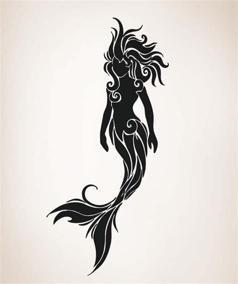 Vinyl Wall Decal Sticker Swirly Tribal Mermaid Osaa1686 Mermaids In