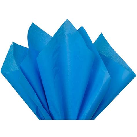 Brilliant Blue Tissue Paper Squares Bulk 24 Sheets Premium T Wrap