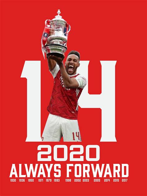 Always Forward 14 Fa Cup Titles Arsenal T Shirt By Awaisamin20