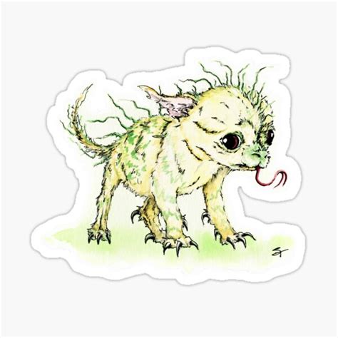 Baby Chupacabra Cryptid Monster Sticker For Sale By Shaylavieart
