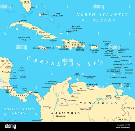 Caribbean Sea Map Hi Res Stock Photography And Images Alamy