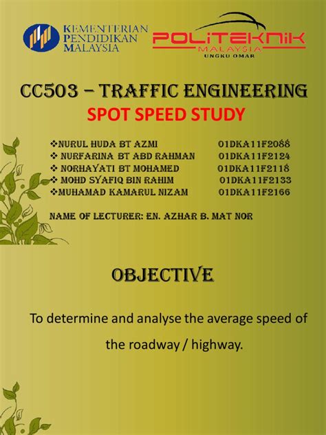 In 2013, two reports (one by the department of homeland security office of inspector general and one by the gao) harshly criticized spot on the basis in 2017, the aclu released a report concluding that the reports and studies cited by the tsa to defend spot undermined the premises on which. CC503 - TRAFFIC ENGINEERING SPOT SPEED STUDY | Frequency ...