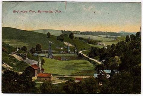 Postcardbirds Eye View Of Barnesville Ohio Postcard Birds Eye View