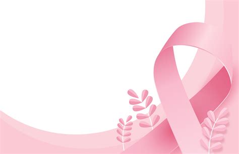 Pink Ribbon Border Design Breast Cancer Awareness Background Decoration