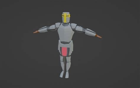 3d Model Low Poly Knight Vr Ar Low Poly Cgtrader