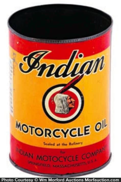 Indian Motorcycle Oil Can • Antique Advertising