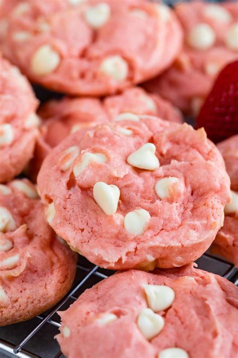 Easiest Strawberry Cake Mix Cookies Recipe Crazy For Crust