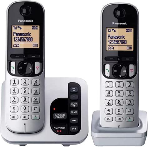 Panasonic Kx Tgc222eb Cordless Phone With Answering Machine Hands Free