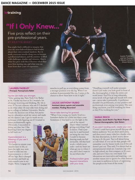 Sugar Plum Fairy In The News Check Out The December Edition Of Dance