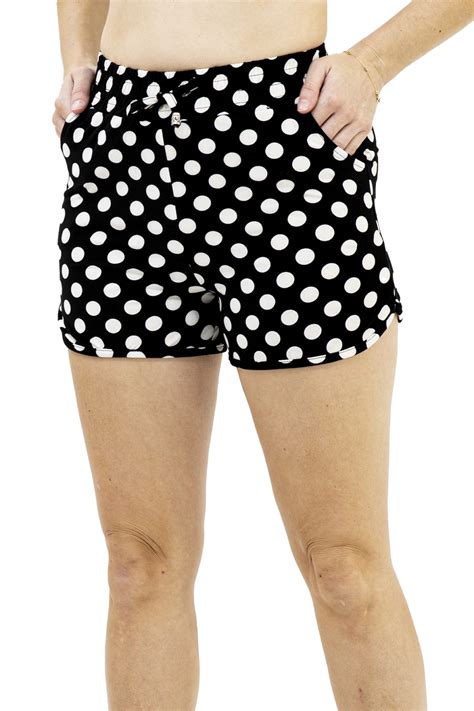 Buttery Soft Polka Dot Dolphin Shorts With Side Pockets