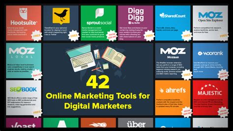 42 Online Marketing Tools For Digital Marketers Infographic