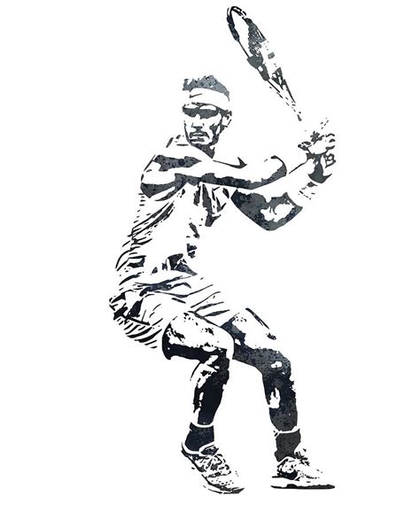Rafael Nadal Tennis Sketch Art 3 Mixed Media By Joe Hamilton Pixels