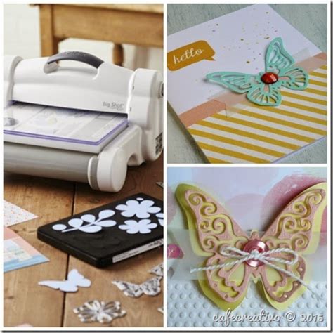 E' sempre bene infilare un solo cartoncino alla volta nel perforatore. Sizzix Big Shot PLUS Starter Kit e fustelle farfalla ...
