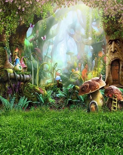 Pin by Ouachita𝒟awn 𝐈𝐈 on ﻬ ⅈ ໓ream ⅈຖ ฬhimsy Forest backdrops Fairy garden ideas enchanted