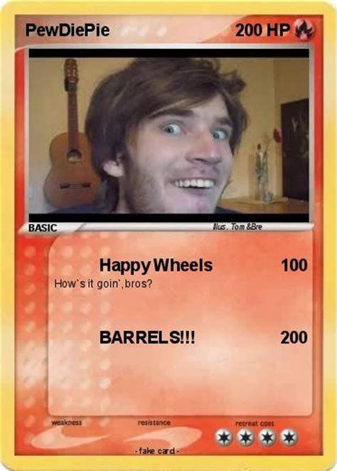 Pokémon Pewdiepie 50 50 Happy Wheels My Pokemon Card
