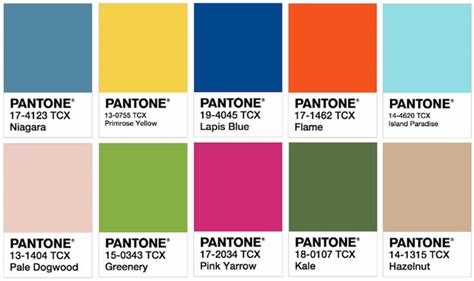 The Pantone Color Chart Is Shown With Different Colors And Numbers For
