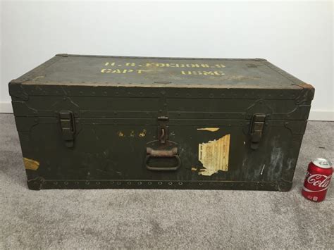 Vintage Military Army Foot Locker Official W Inside Tray — Extreme
