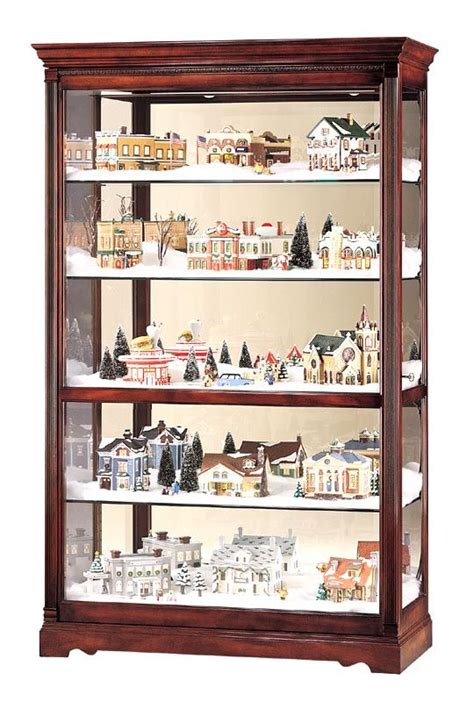 Check spelling or type a new query. Windsor Cherry Curio Display Cabinet w Lights & Mirrored ...