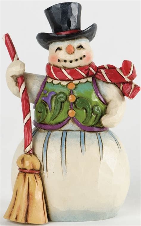 Jim Shore 4034395 Mini Snowman Figurine Collectibles T
