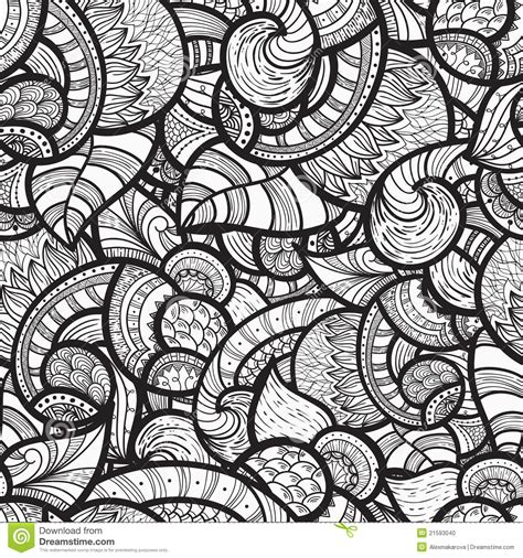 Seamless Ethnic Doodle Pattern Stock Vector Illustration Of Abstract