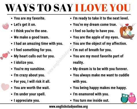 200 Creative Ways To Say I Love You In English English Study Online