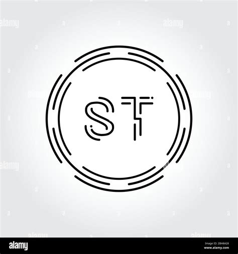 Initial St Logo Design Creative Typography Vector Template Digital