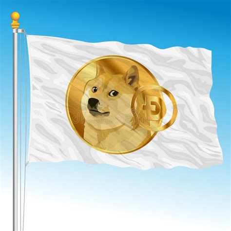 New Twitter Logo With Dogecoin Symbol On A White Flag 向量例证 插画 包括有 经济
