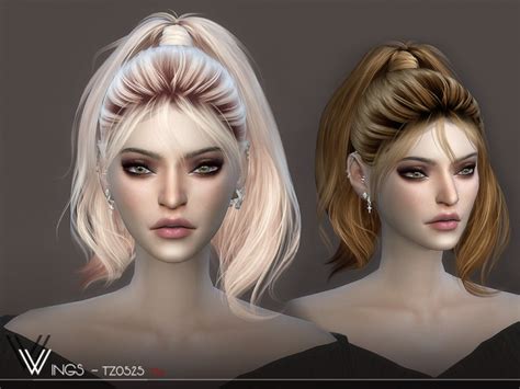 Wingssims Wings Tz0528 In 2020 Sims Hair Womens Hairstyles Sims 4