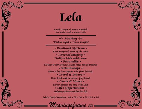 Lela Meaning Of Name