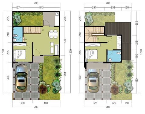 Desain rumah sederhana 6×12 meter sudah termasuk bagasi dan teras rumah, 2 lantai type 36. Desain Model Rumah Ukuran 7x12 - Desain Rumah