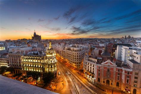Madrid At Sunset Spain Photo Sunset Spain Earth Pictures Madrid