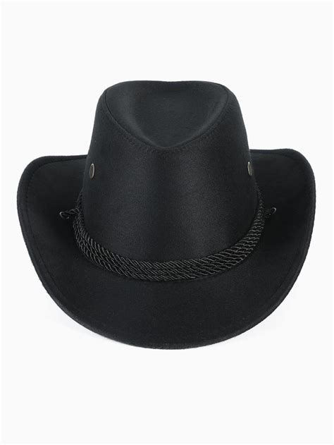 Braided Detail Cowboy Hat Shein Uk