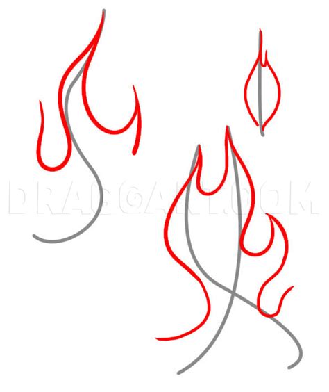 How To Draw A Flame Step By Step Drawing Guide By Dawn DragoArt