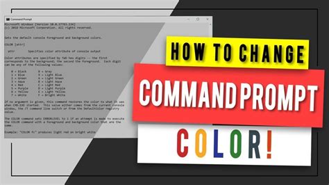 How To Change Command Prompt Font Colors Youtube